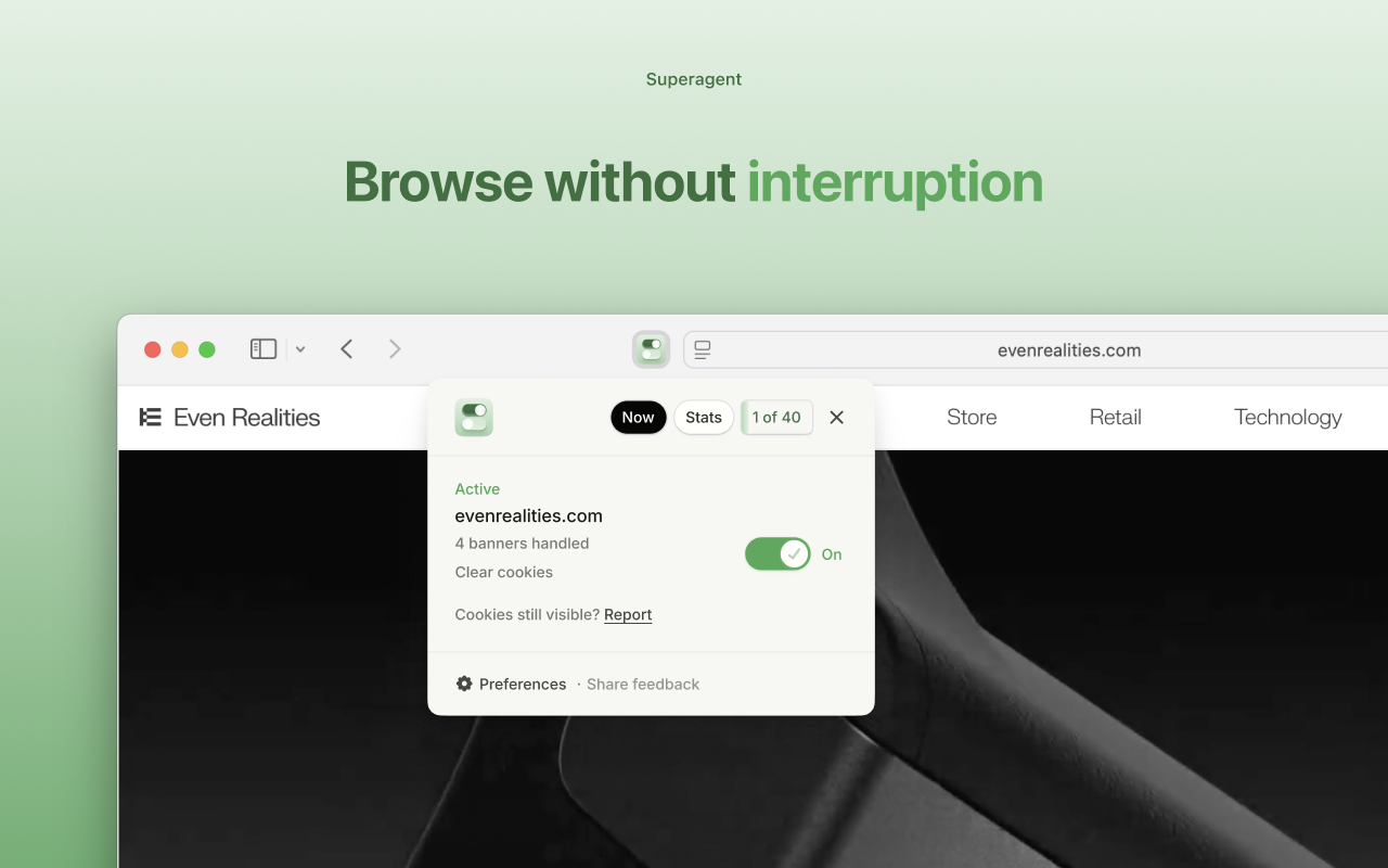superagent - Automatic cookie consent - 截图 4
