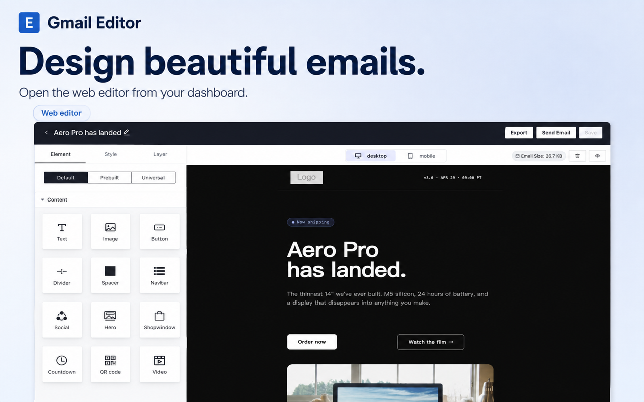Gmail Editor - 截图 1