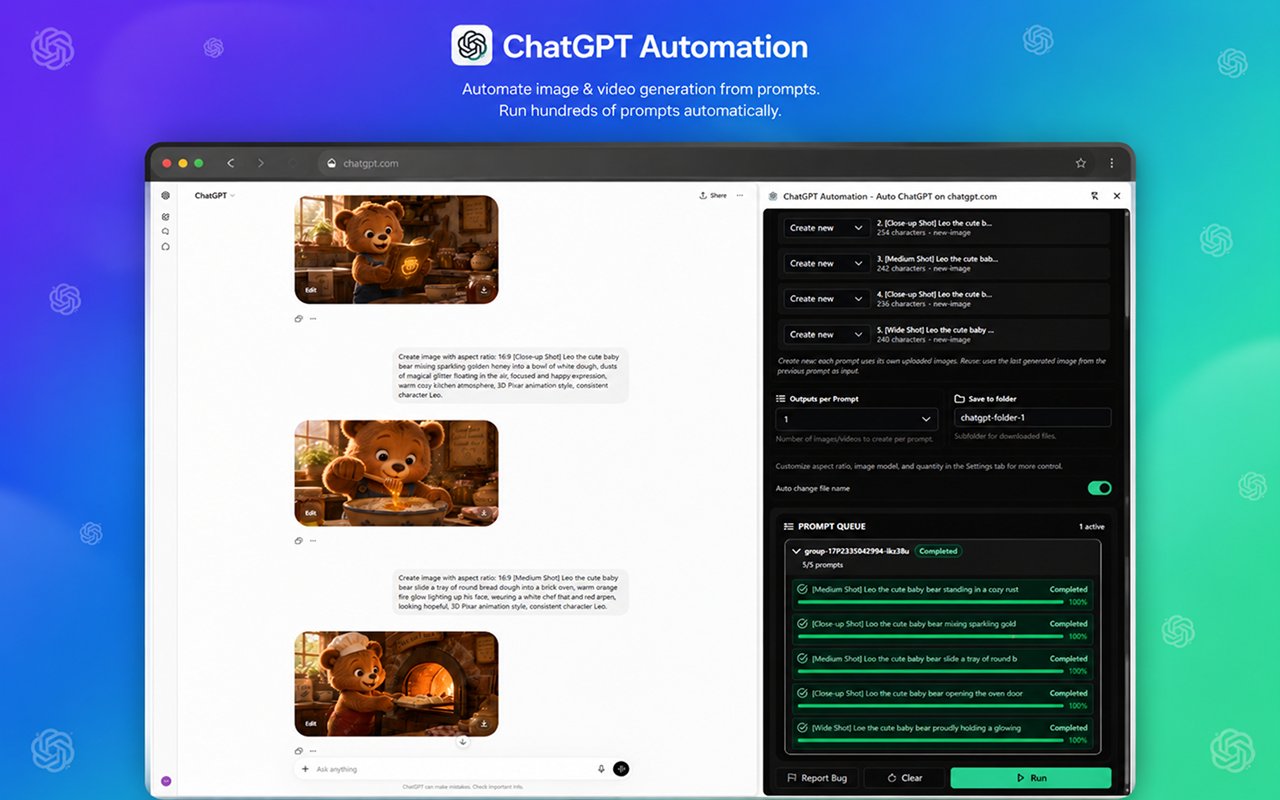 ChatGPT Automation - Auto ChatGPT on chatgpt.com - 截图 1