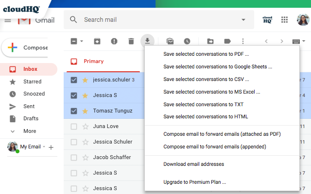 Save Emails as PDF by cloudHQ - 截图 2