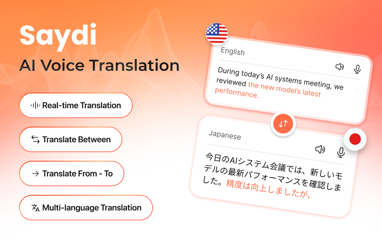 Saydi AI 语音翻译 - 截图 1