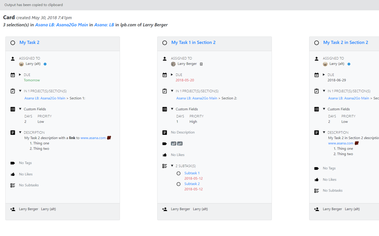 Asana2Go - 截图 2