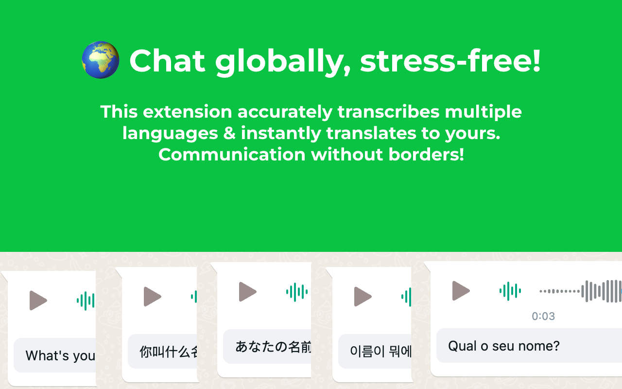 WhatsApp语音转文本和翻译 - ExtBoost - 截图 2