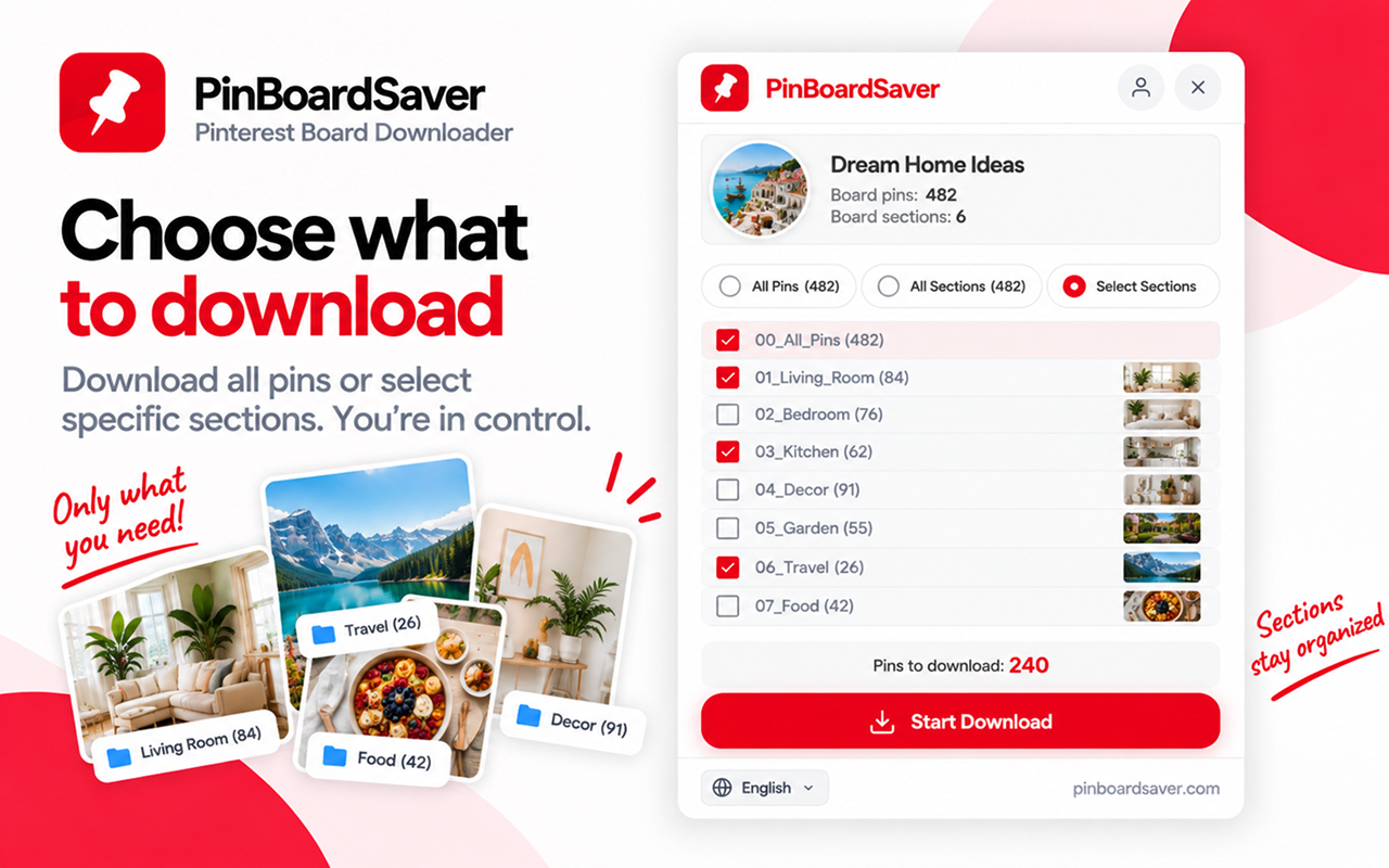 PinBoardSaver - Pinterest画板下载器 - 截图 3
