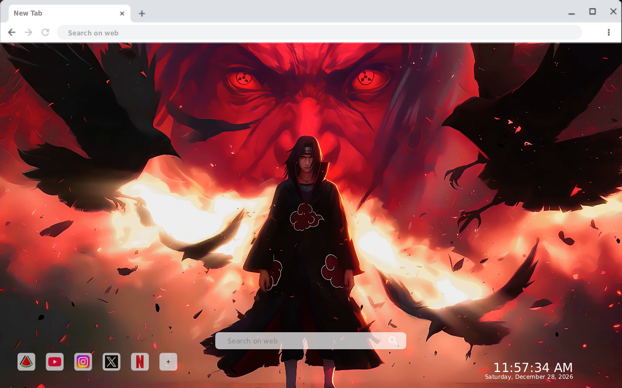 Angry Itachi Murder of Crows Live Wallpaper - 截图 1