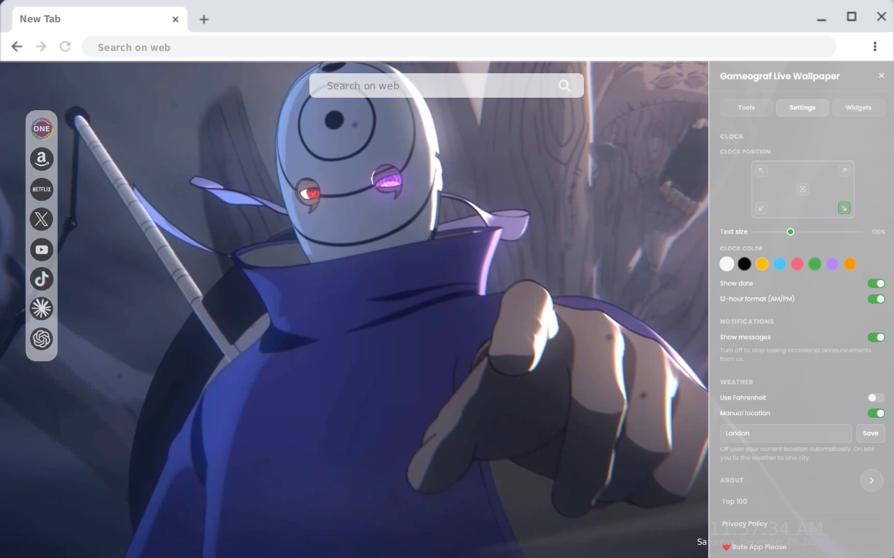 Obito X Ten Tails Live Wallpaper - 截图 2