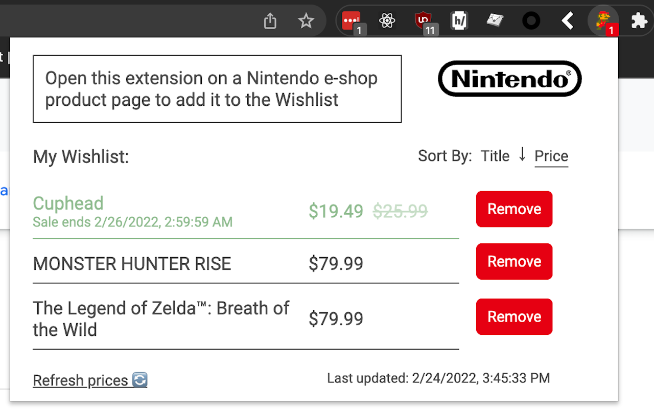 Nintendo Store Wishlist - 截图 3