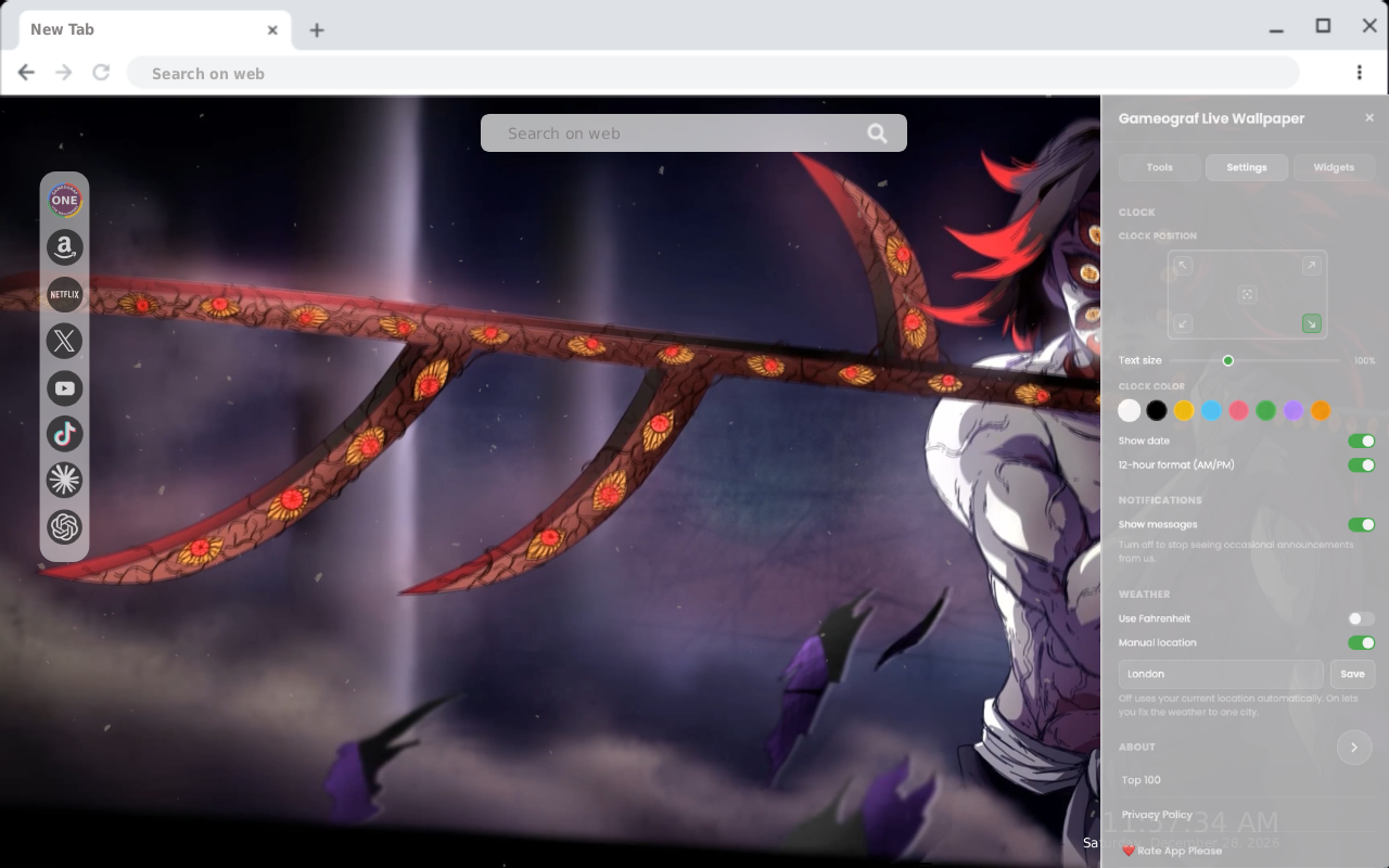 Kokushibo Demon Slayer Gameograf - 截图 2