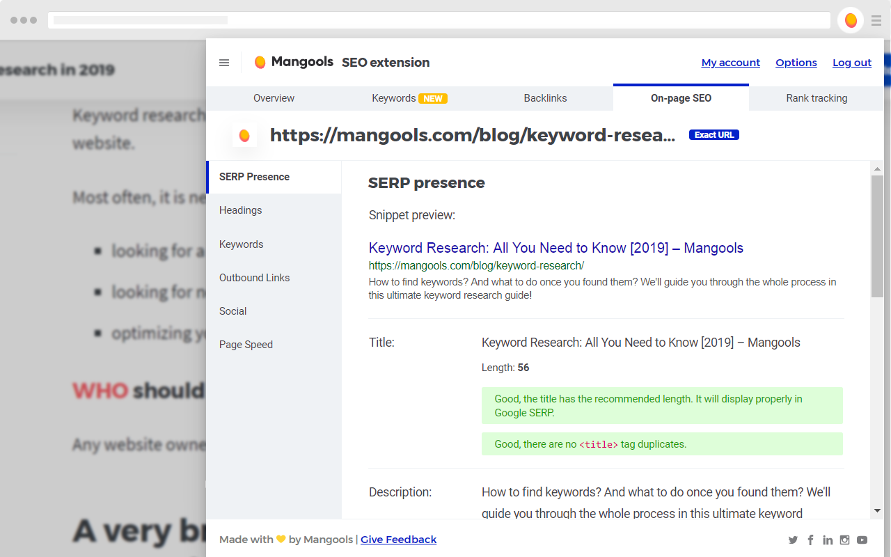 SEO Extension [Metrics, Backlinks, On-Page] - 截图 4