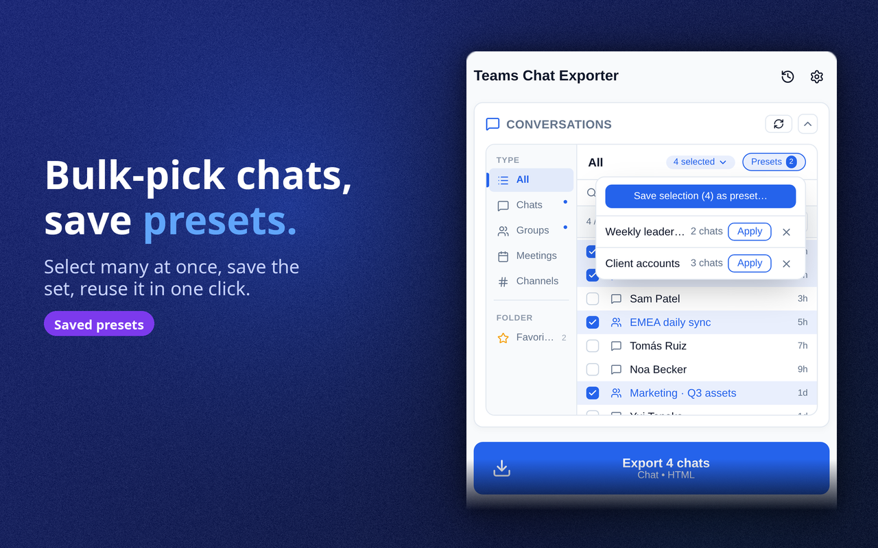 Teams Chat Exporter - 截图 2