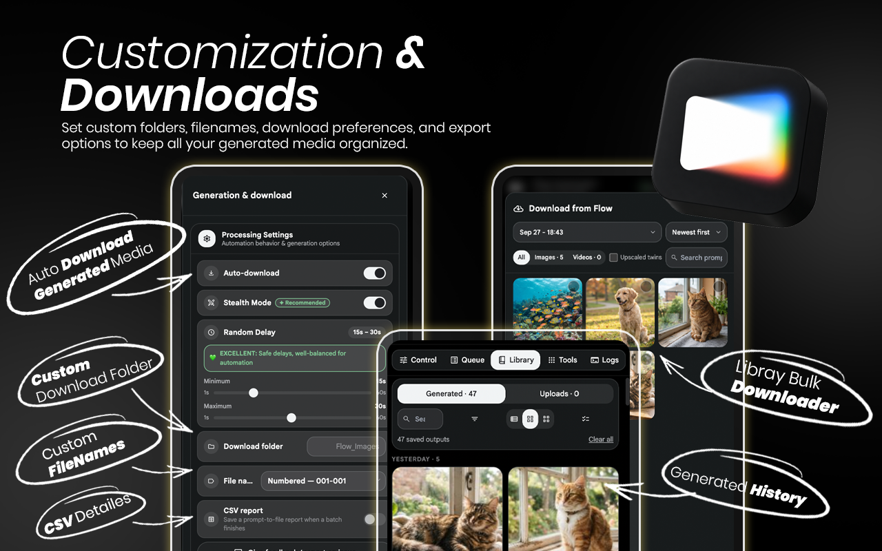 Flow Automator - Bulk AI Video Generation Toolkit for Google Flow & VEO AI - 截图 3
