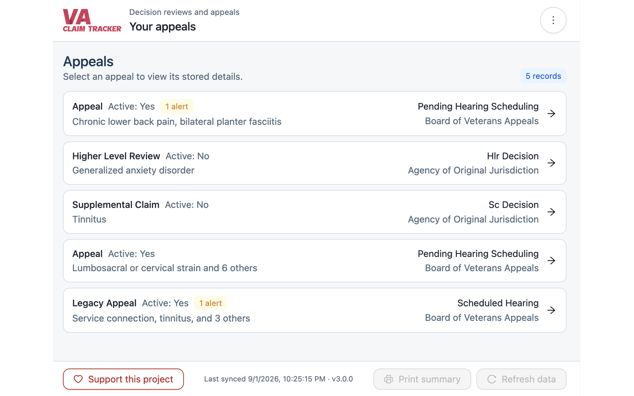 VA Claim Tracker - 截图 4