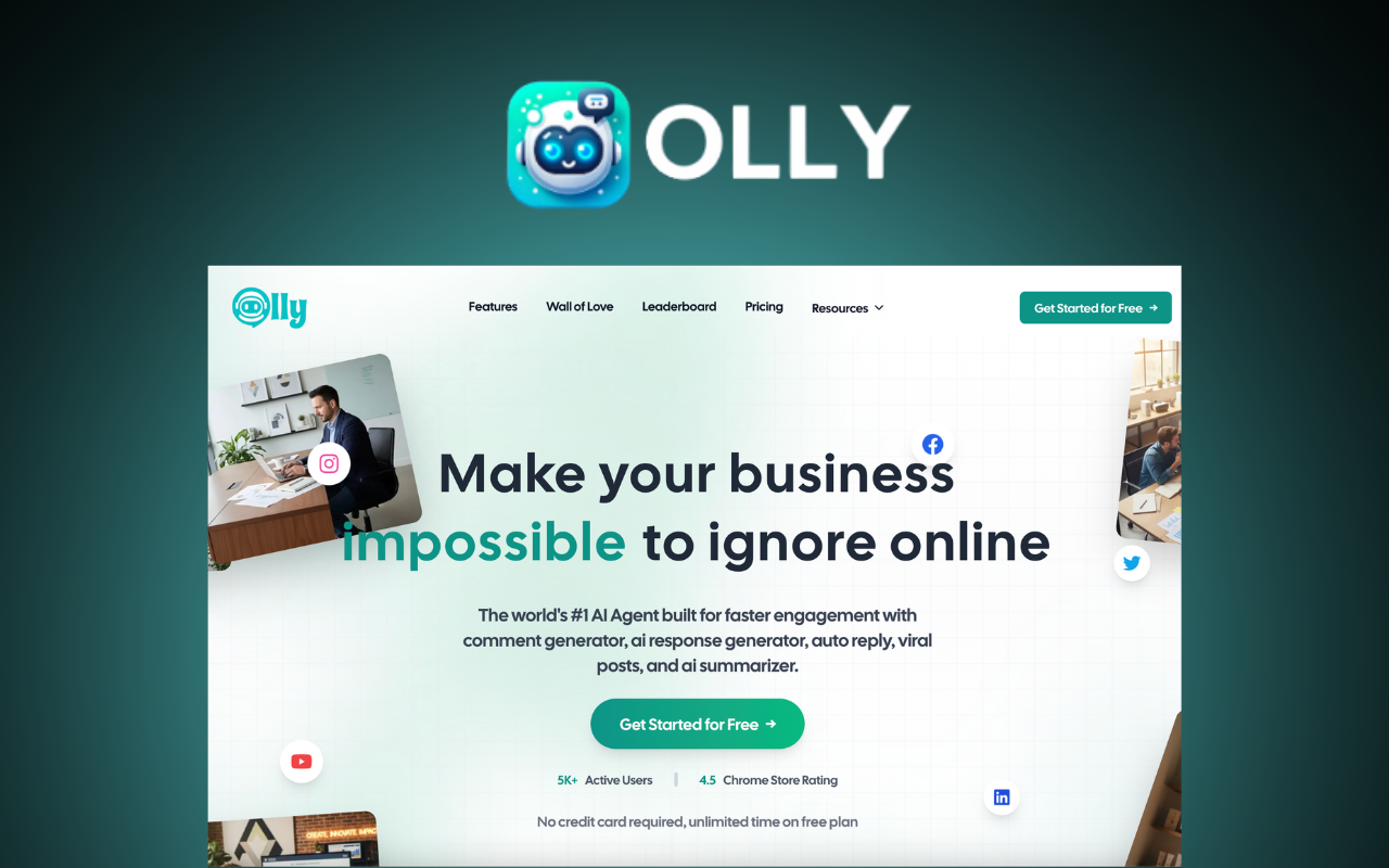 Olly: AI Agent for Social Media - 截图 1
