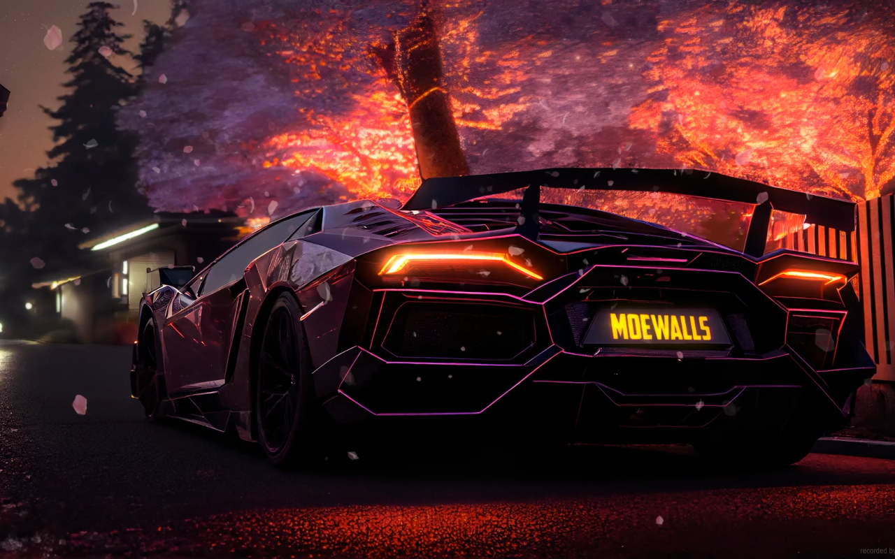 Lamborghini Aventador Live Wallpaper New Tab - 截图 1
