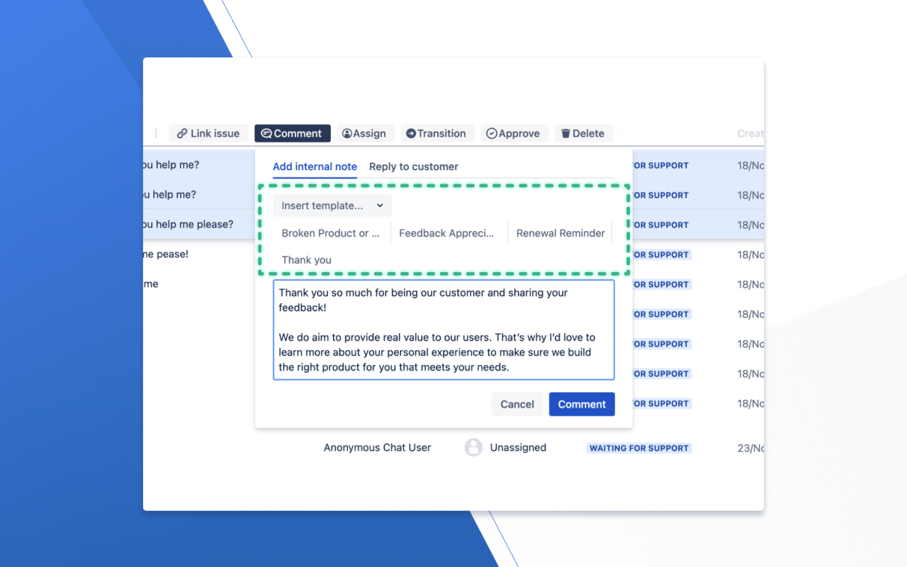 Canned Responses Pro for Jira - 截图 2