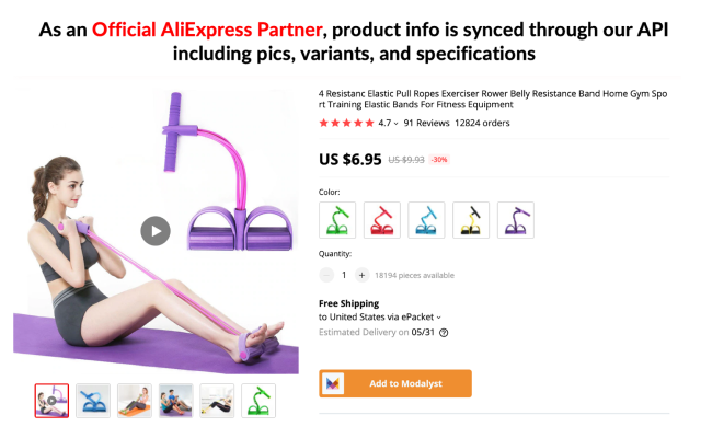 Modalyst - AliExpress Dropshipping Partner - 截图 3