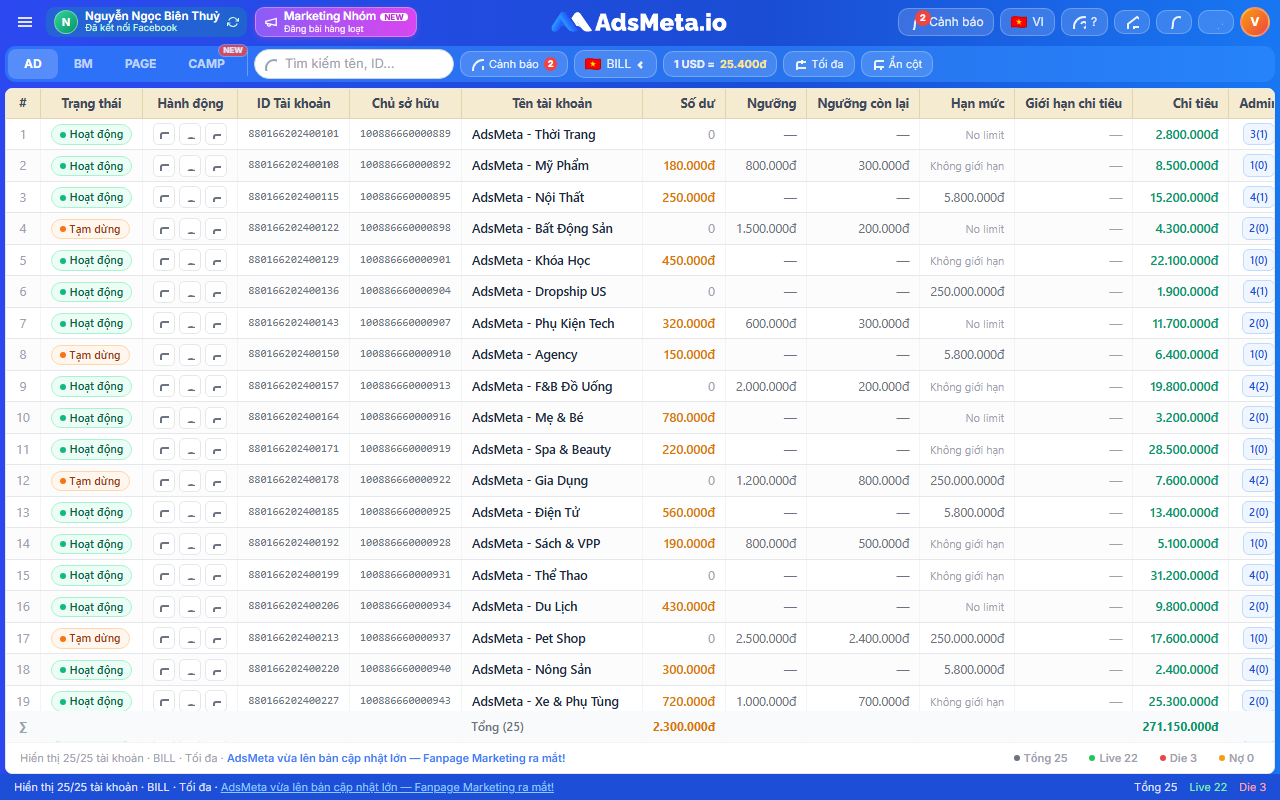 AdsMeta — Facebook Ads Manager - 截图 2
