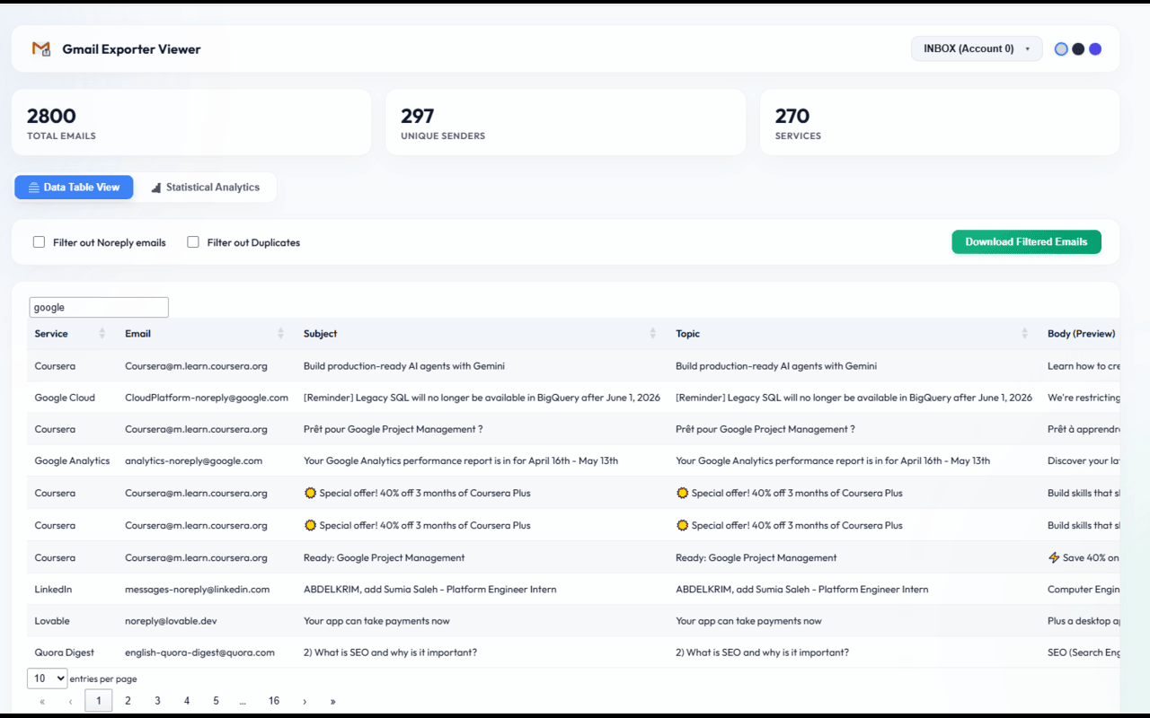 Gmail Exporter - 截图 2