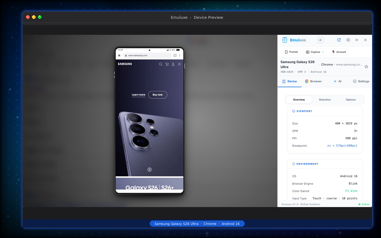 Emuluxe: High-Fidelity Mobile Simulation for Chrome - 截图 4