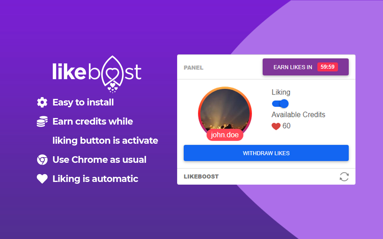 LikeBoost | Free Likes - 截图 1
