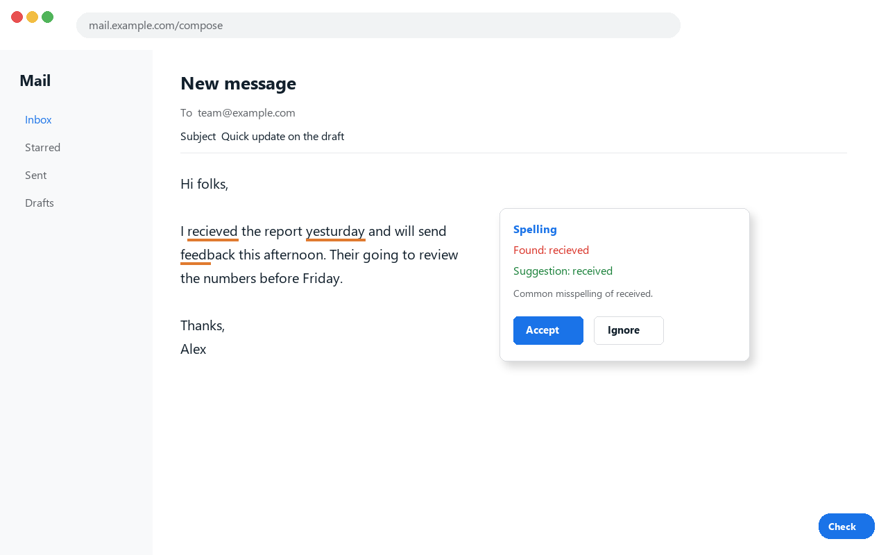 Proofread Bot — Grammar & Spell Checker - 截图 1