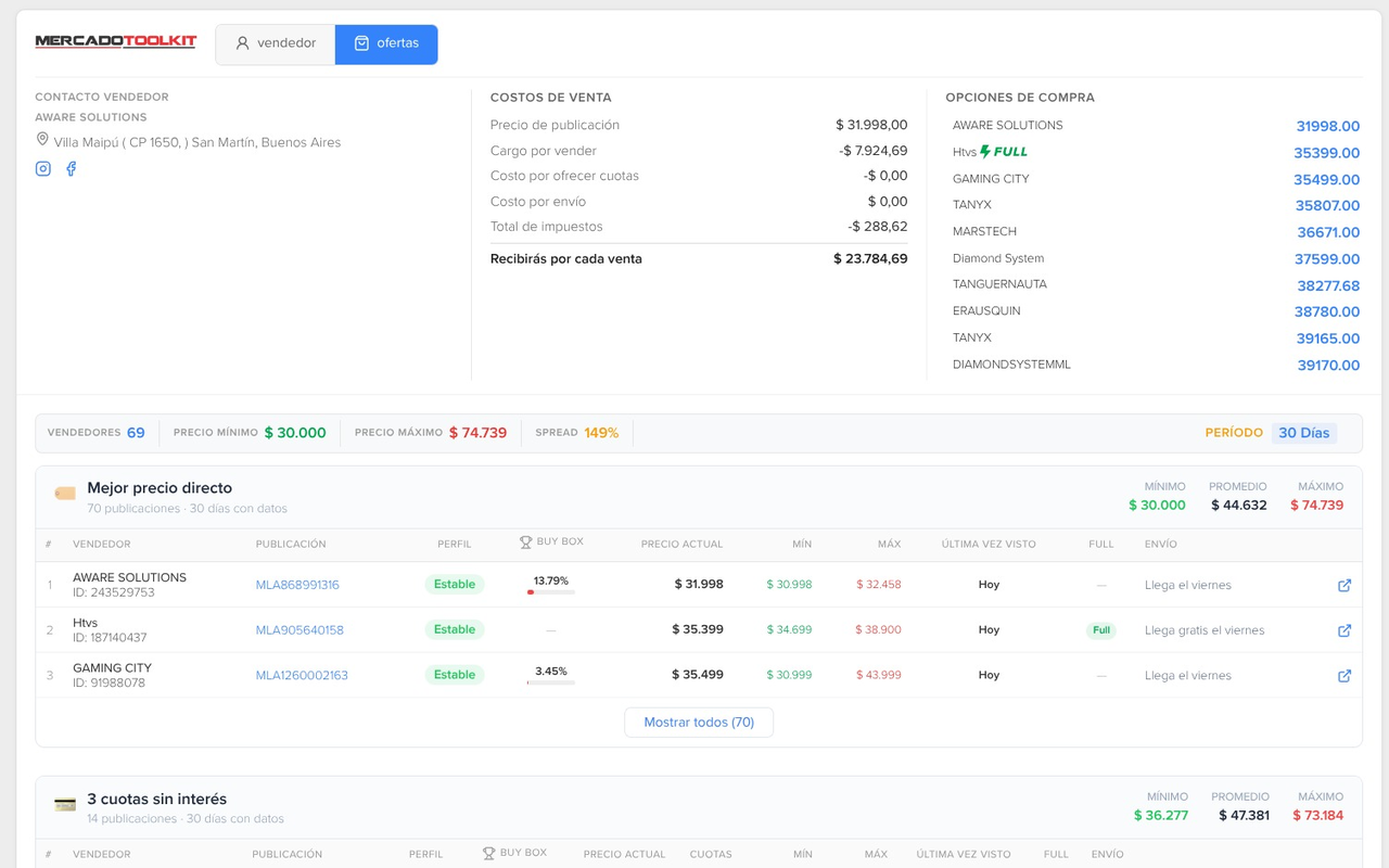 MercadoLibre Herramientas con IA - 截图 1