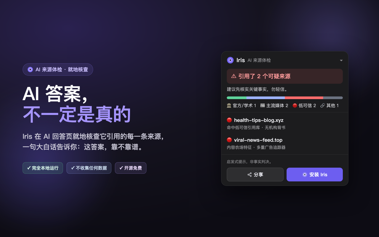Iris — 隐私与 AI 安全 - 截图 1