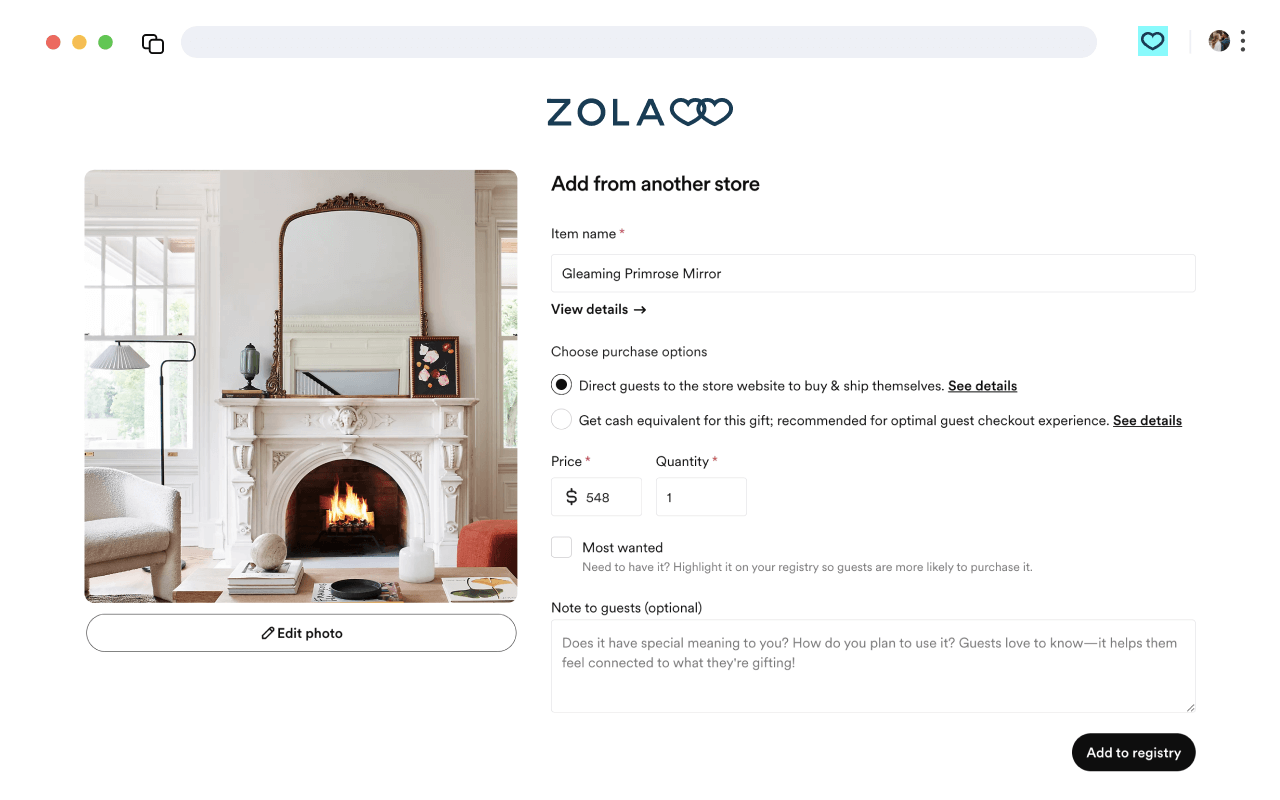 Add to Zola Button - 截图 3
