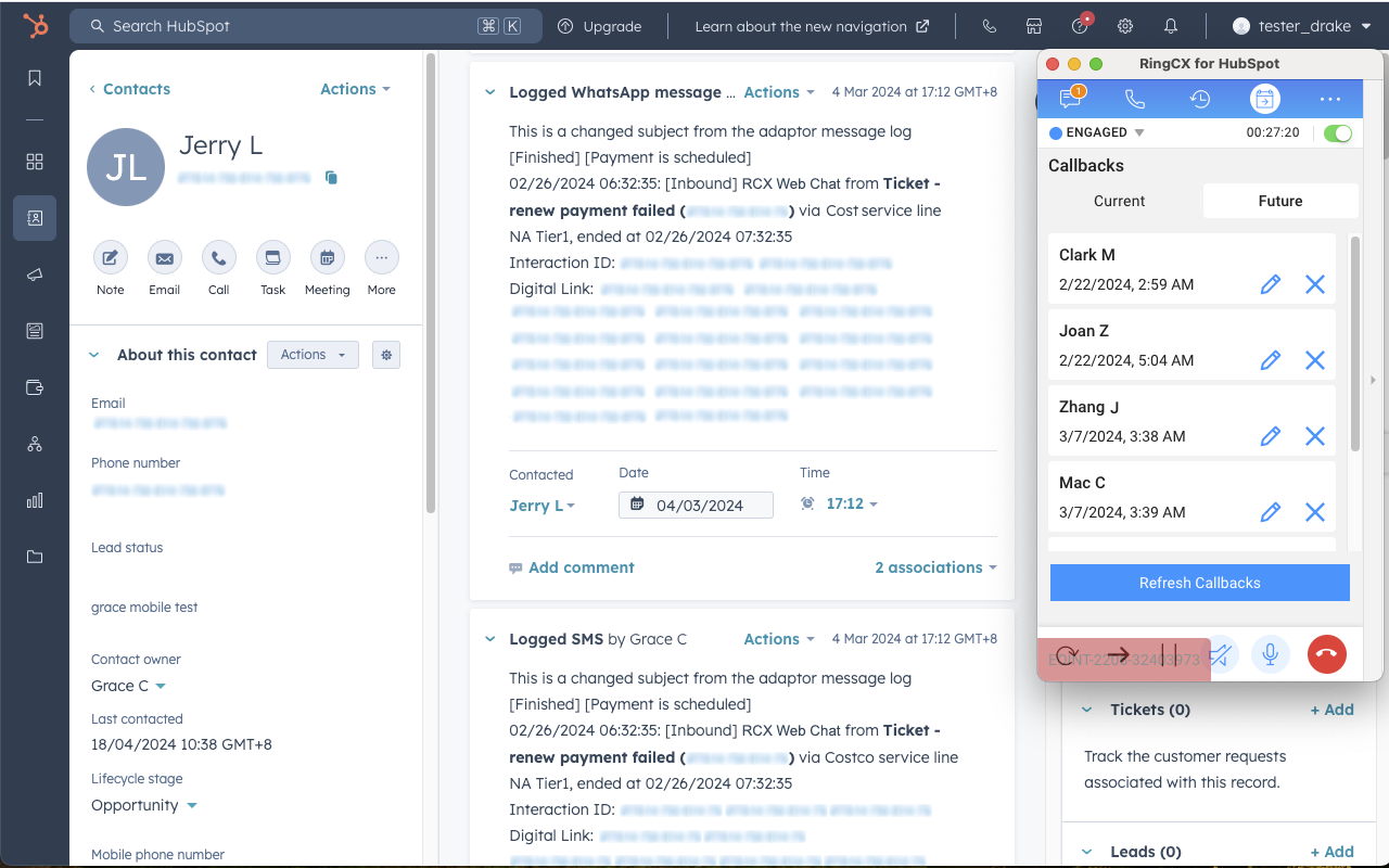 RingCentral RingCX for HubSpot - 截图 5