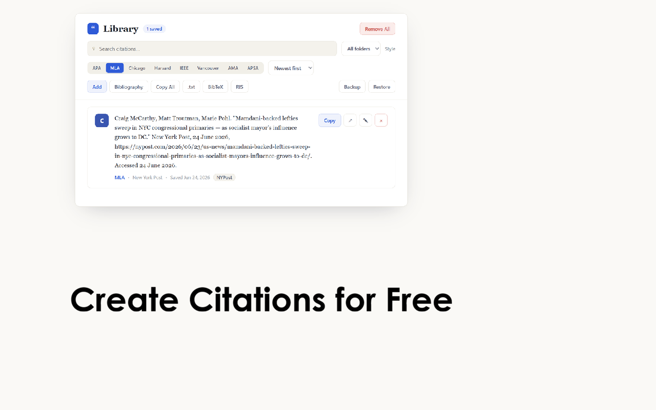 Citation Manager for Google Chrome™ - 截图 1