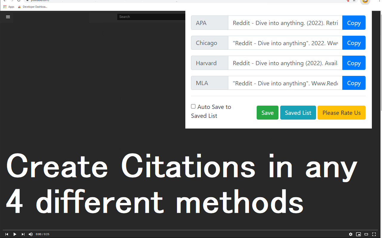 Citation Manager for Google Chrome™ - 截图 2