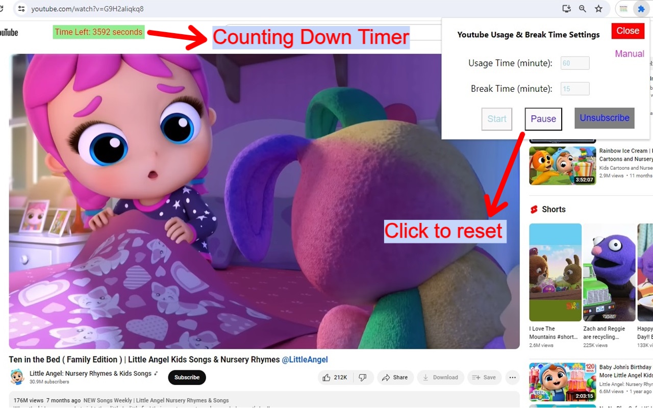 Youtube Time Limiter for Kids - 截图 2
