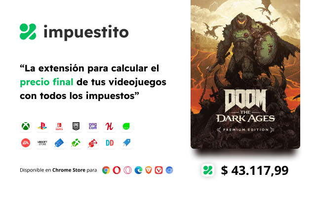 Impuestito: precio final juegos con impuestos - 截图 1