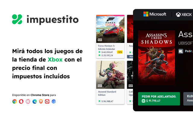 Impuestito: precio final juegos con impuestos - 截图 2