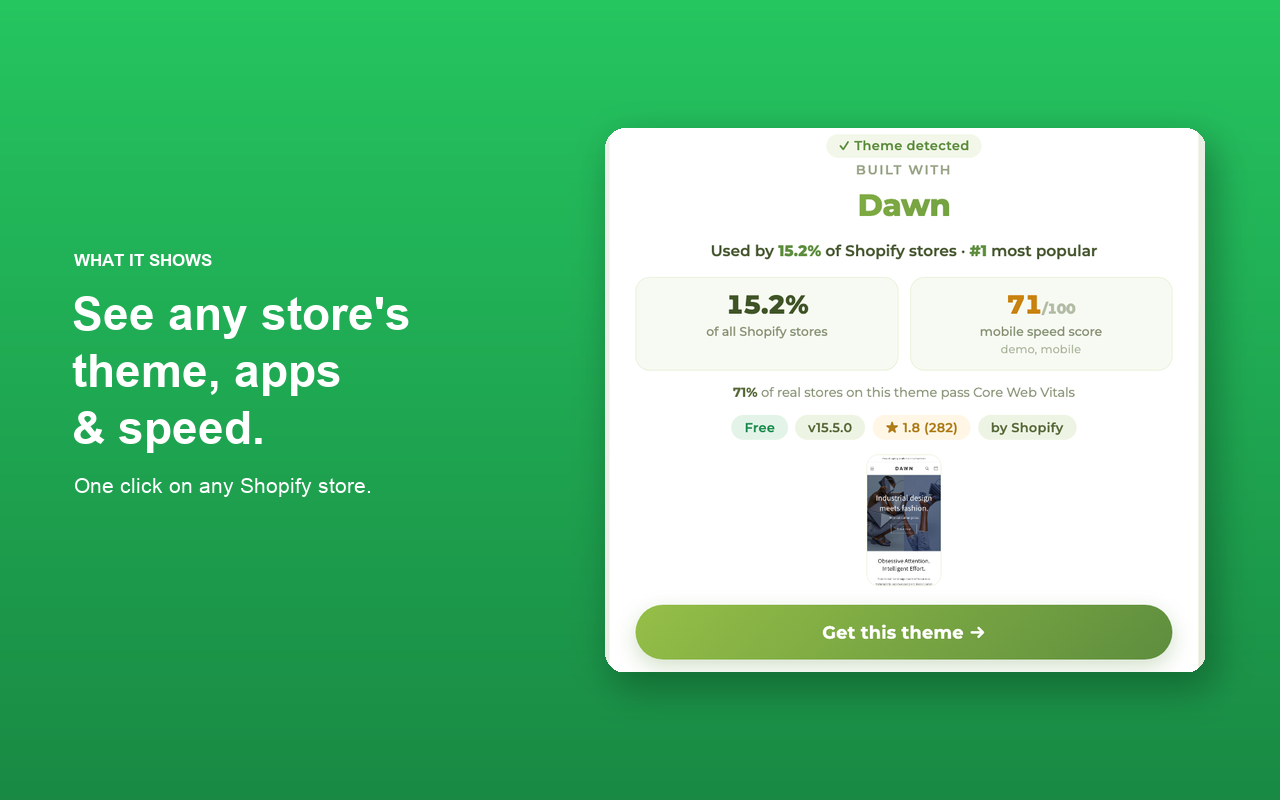 Shopify Theme Detector — Theme & App Finder - 截图 1