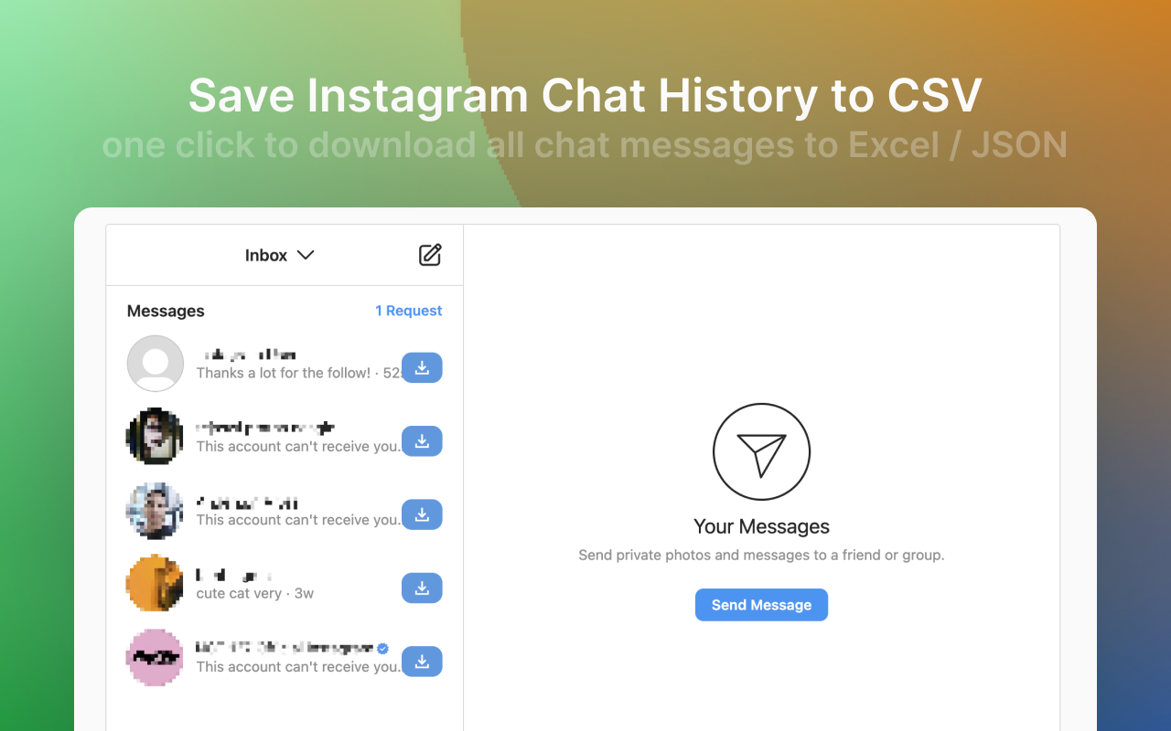 DMSaver - Export Chat Messages - 截图 1
