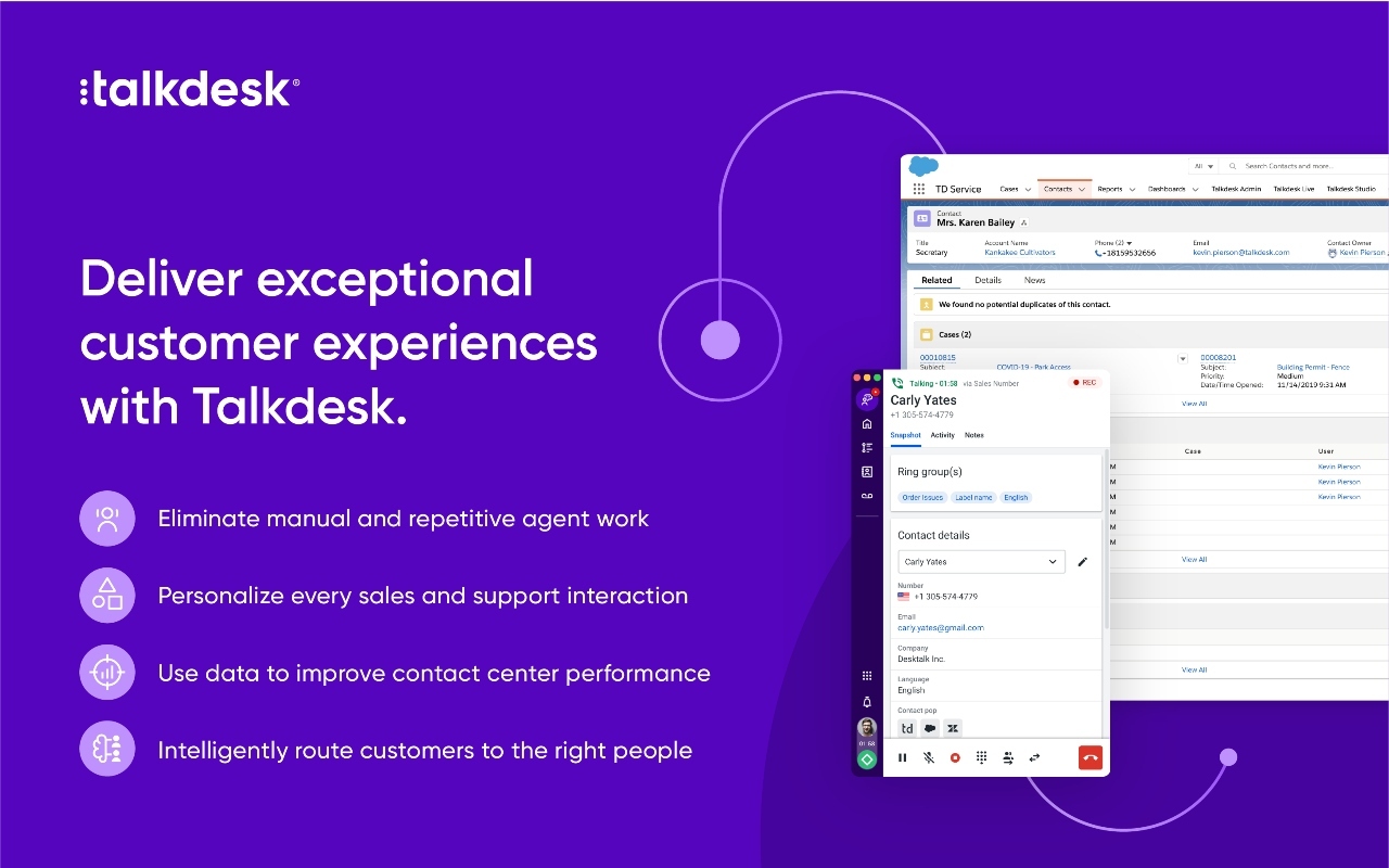 Talkdesk Click-to-Call Extension - 截图 1