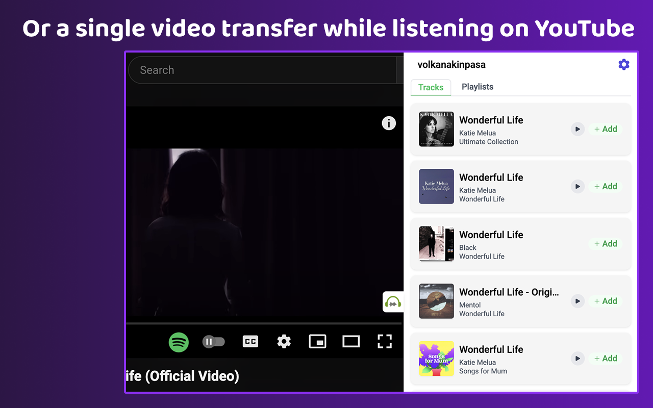 YouTube to Spotify with Paradify - 截图 4