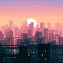Pixel Lofi City Live Wallpaper New Tab