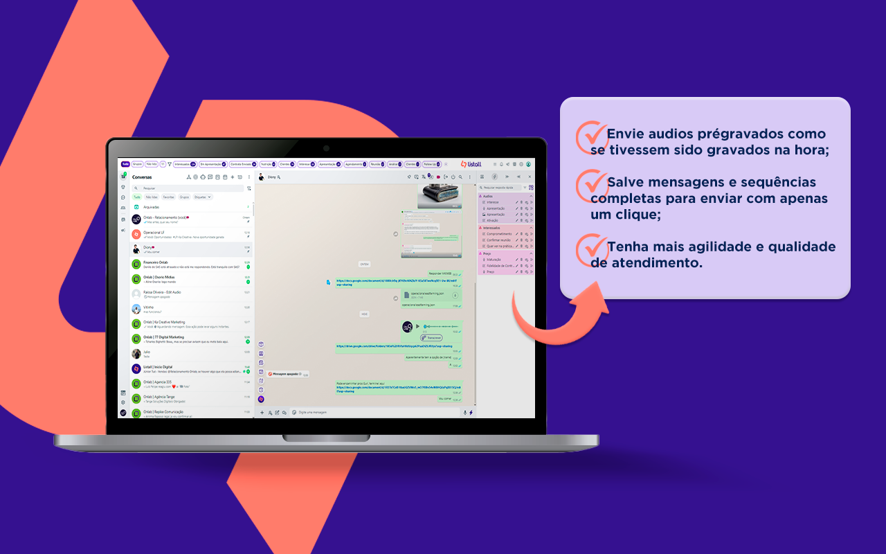 WaListall | O Melhor CRM para WhatsApp Web – Teste Grátis - 截图 2