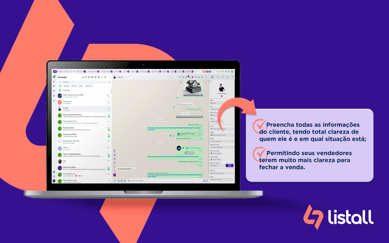 WaListall | O Melhor CRM para WhatsApp Web – Teste Grátis - 截图 5