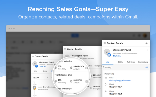 Zoho CRM for Gmail - 截图 4