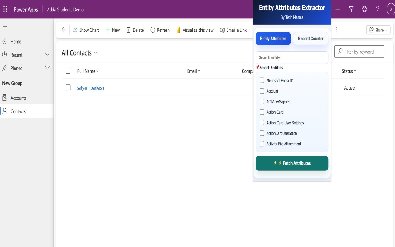 Dynamics CRM Entity Attributes Extractor - 截图 1