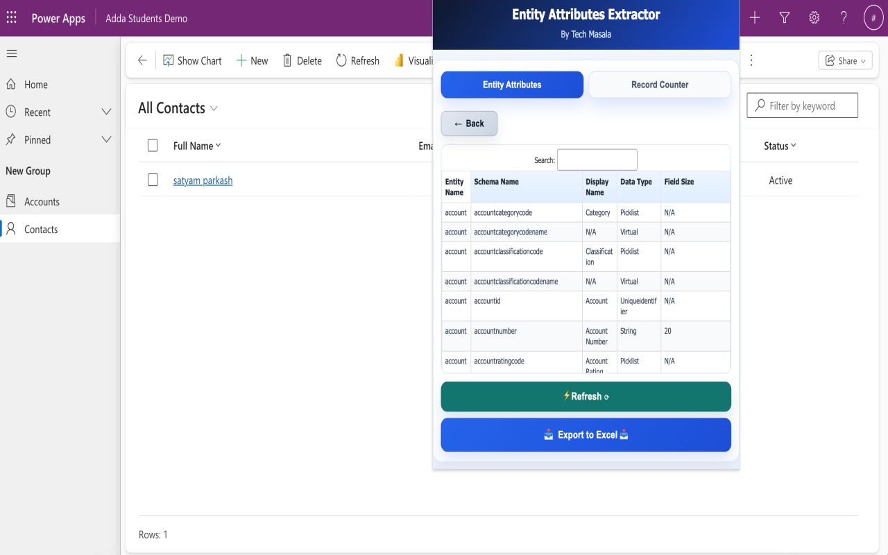 Dynamics CRM Entity Attributes Extractor - 截图 3