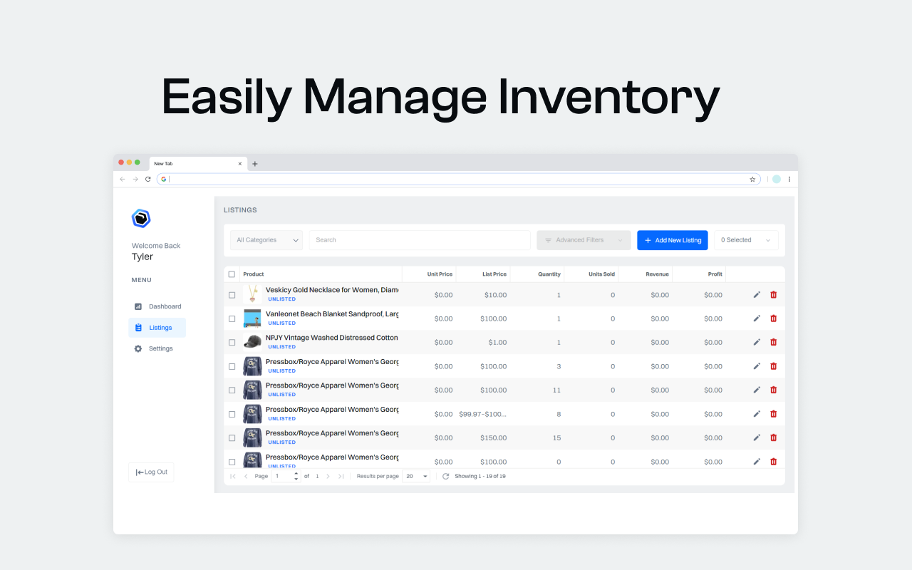 SellRaze Marketplace Crosslister - 截图 2