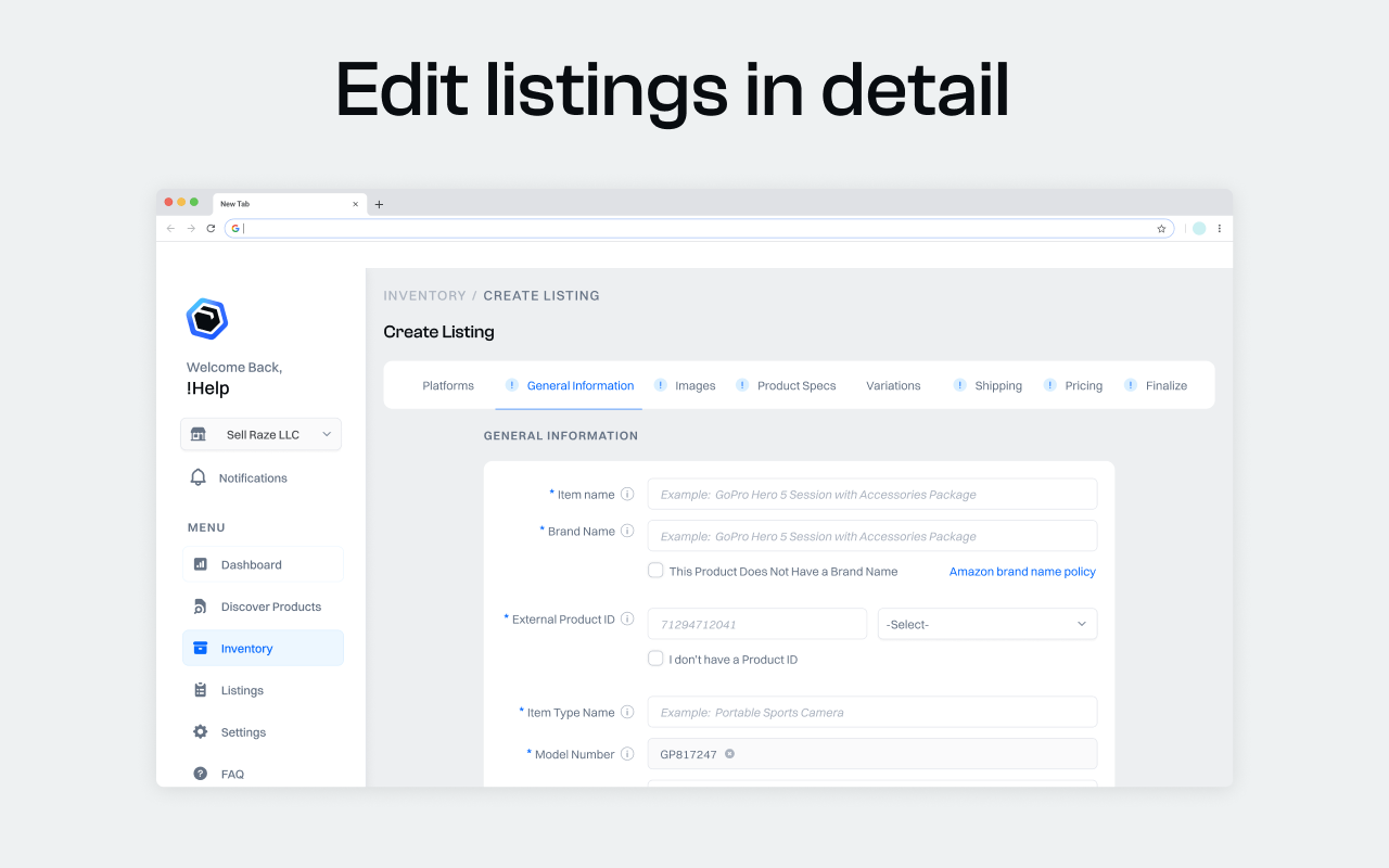 SellRaze Marketplace Crosslister - 截图 3