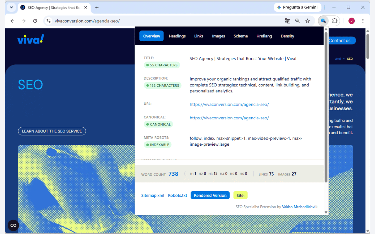 SEO Specialist Extension - 截图 1