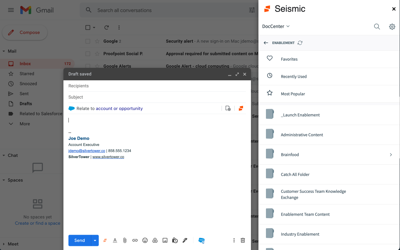 Seismic for Gmail - 截图 1