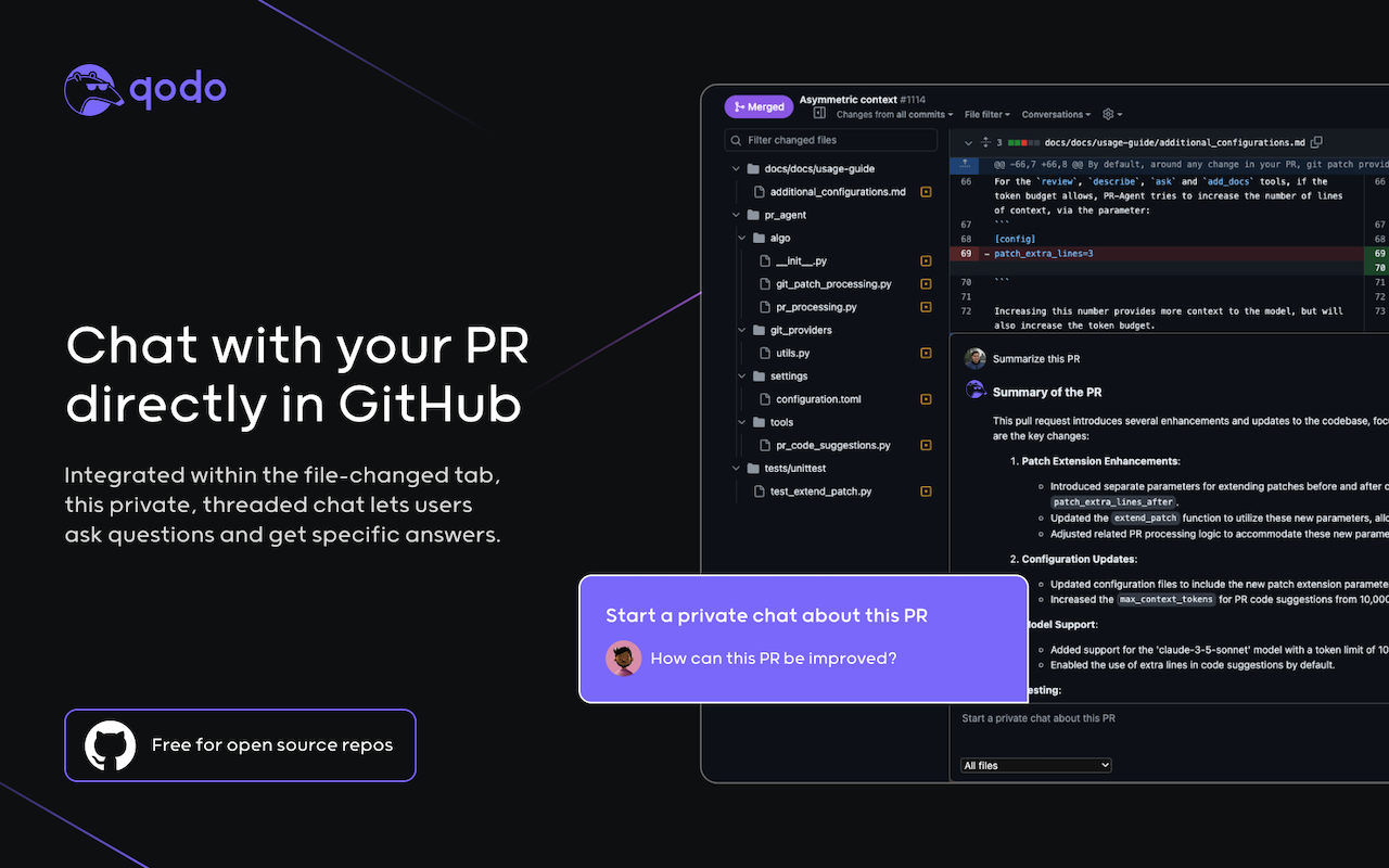 Qodo Merge: AI-Powered Code Reviews & Chat - 截图 1