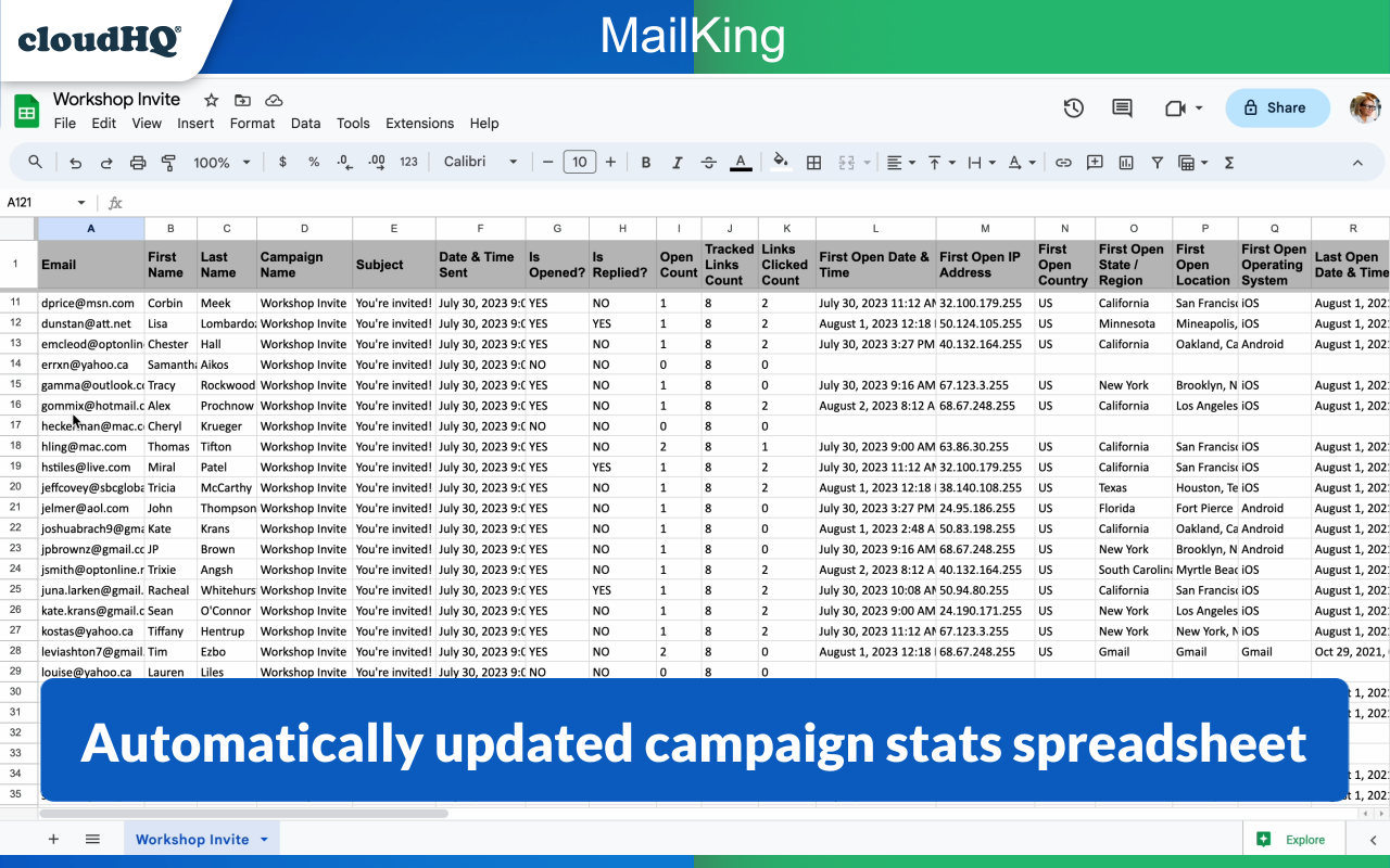 MailKing: Email Campaigns in Gmail by cloudHQ - 截图 4